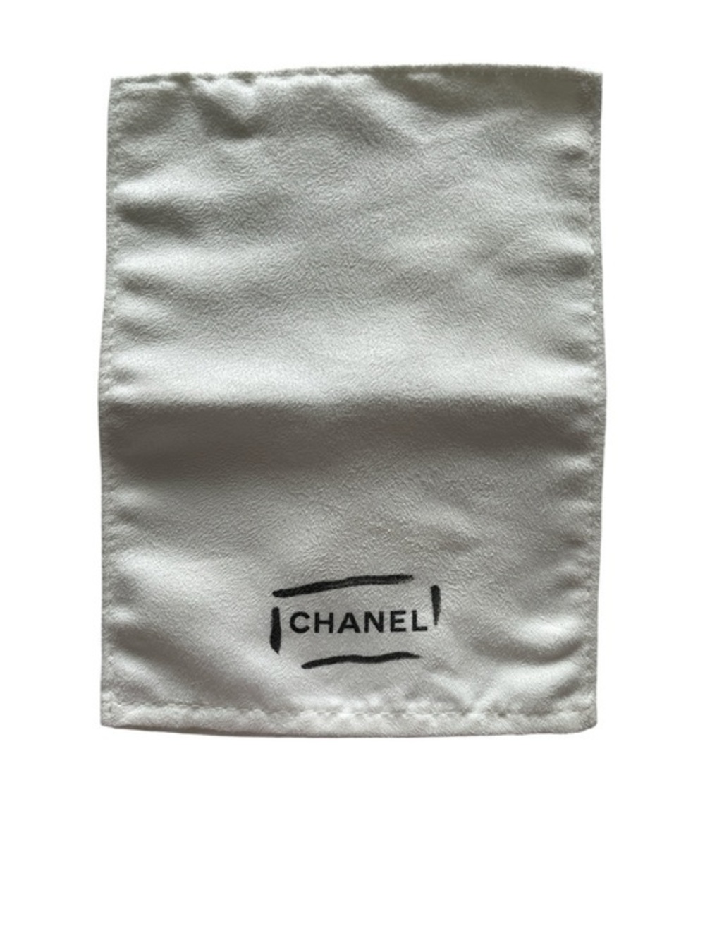 Authentic CHANEL White Logo Microfiber Dust Bag